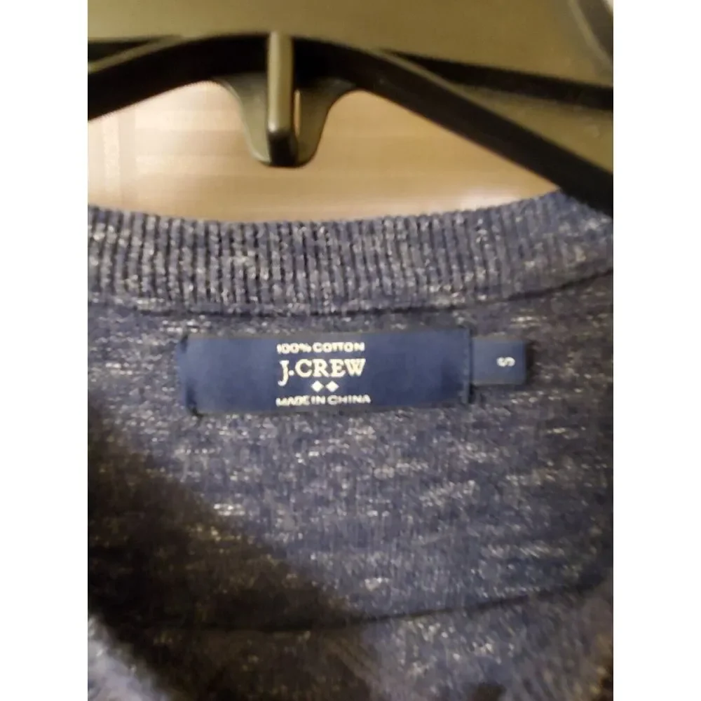 J.Crew Crew Neck‎ Sweater Breathable 100% Cotton Blue Men's Size S